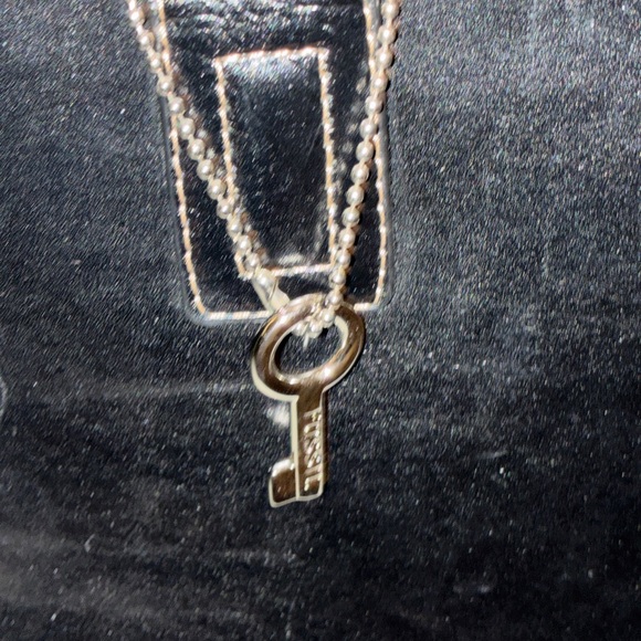 Fossil Black Leather Tote/Handbag Call All - Picture 6 of 8